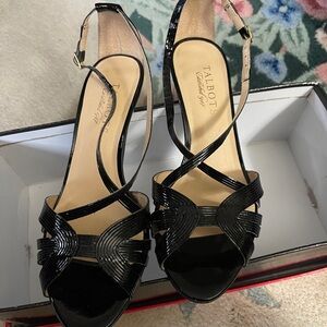Talbots Black Strappy Heels